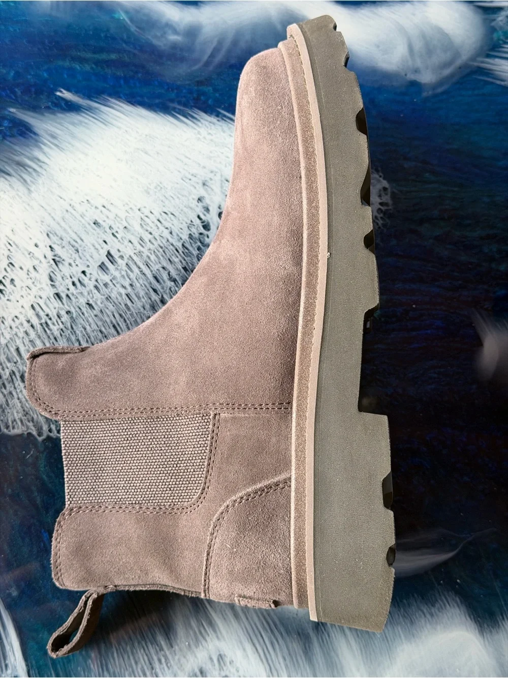 UGG Men's Suede Chukka Chelsea Lug Boots - Gray  US 10 - EU 43 - NEW